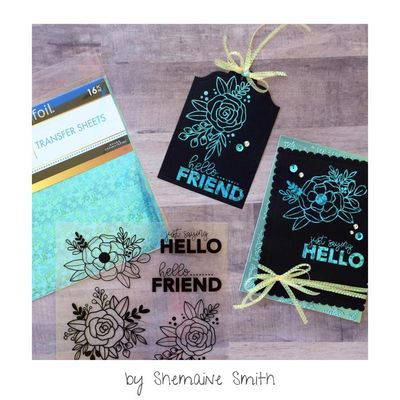 Therm O Web - iCraft - Deco Foil - A2 - Adhesive Transfer Sheets - Blooming Friendship - 19119 - 2 sheets
