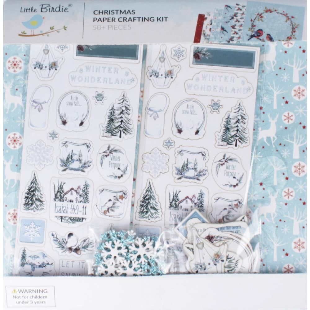 Nicole Crafts - Little Birdie - Scrapbook Kits - Joy of Winter  - CR93983 - 50pcs