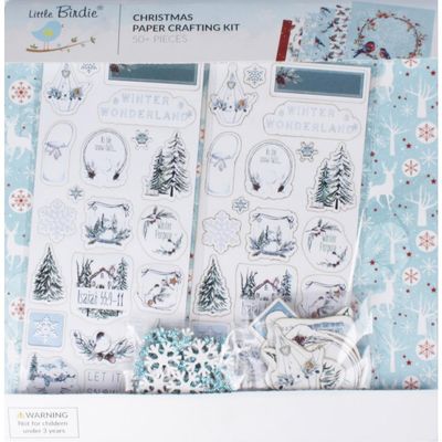 Nicole Crafts - Little Birdie - Scrapbook Kits - Joy of Winter  - CR93983 - 50pcs