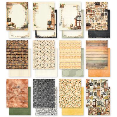49 &amp; Market - Academia Collection - 6" x 8" Paper Pack - AC28058 - 24 Sheets