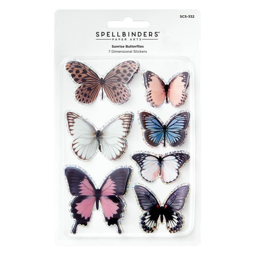 Spellbinders Paper Arts - Timeless Stickers - Sunrise Butterflies - SCS-332 - 7 pcs