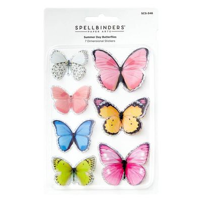 Spellbinders Paper Arts - Timeless Stickers - Summer Butterflies - SCS-346 - 7 pcs