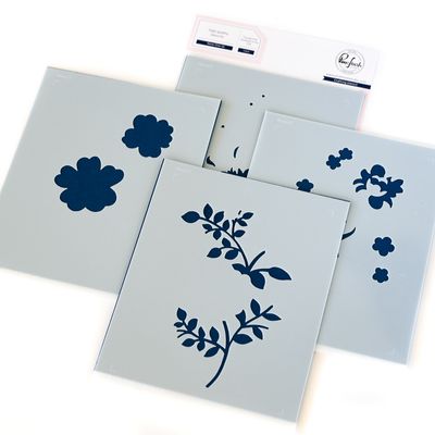 PinkFresh Studio - Delightful Collection - Never Give Up - Layered Stencil - 4.25&quot; x 5.5&quot; - 242324 - 4 pcs