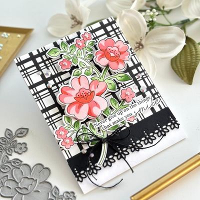 PinkFresh Studio - Delightful Collection - Never Give Up - Press Plate - 242424 - 3 pcs