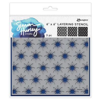 Simon Hurley Creates - Layering Stencil - In Bloom - HUR80992 - 3 pcs