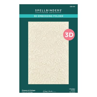 Spellbinders Paper Arts - 3D Embossing Folder - Flowers &amp; Garden - E3D074 - 5.5&quot; x 8.5&quot;