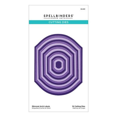 Spellbinders Paper Arts - Mirrored Arch Labels - Etched Die Set - S5-613 - 18 pcs