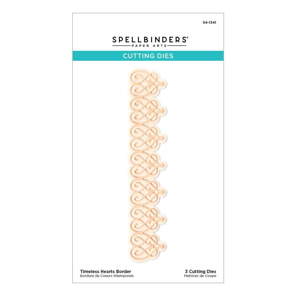 Spellbinders Paper Arts - Timeless - Hearts Border - Etched Die Set - S4-1341 - 3pcs