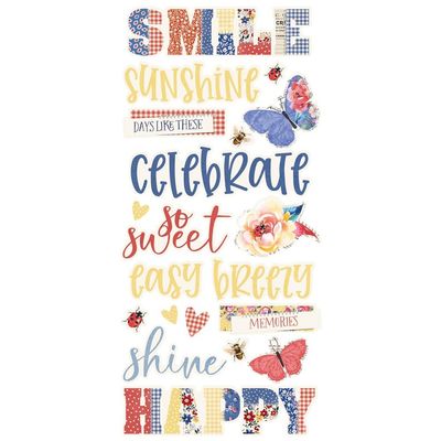 Simple Stories - Simple Vintage Linen Market Collection - Stickers - Foam - SVLM22724 - 41pcs