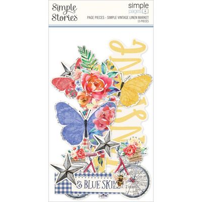 Simple Stories - Linen Market Collection - Page Pieces - SVLM22634
