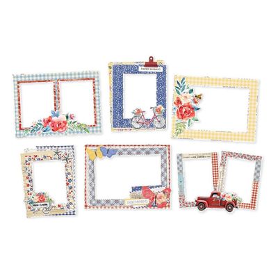 Simple Stories - Simple Vintage Linen Market Collection - Chipboard Frames - SVLM22727 - 6 pcs