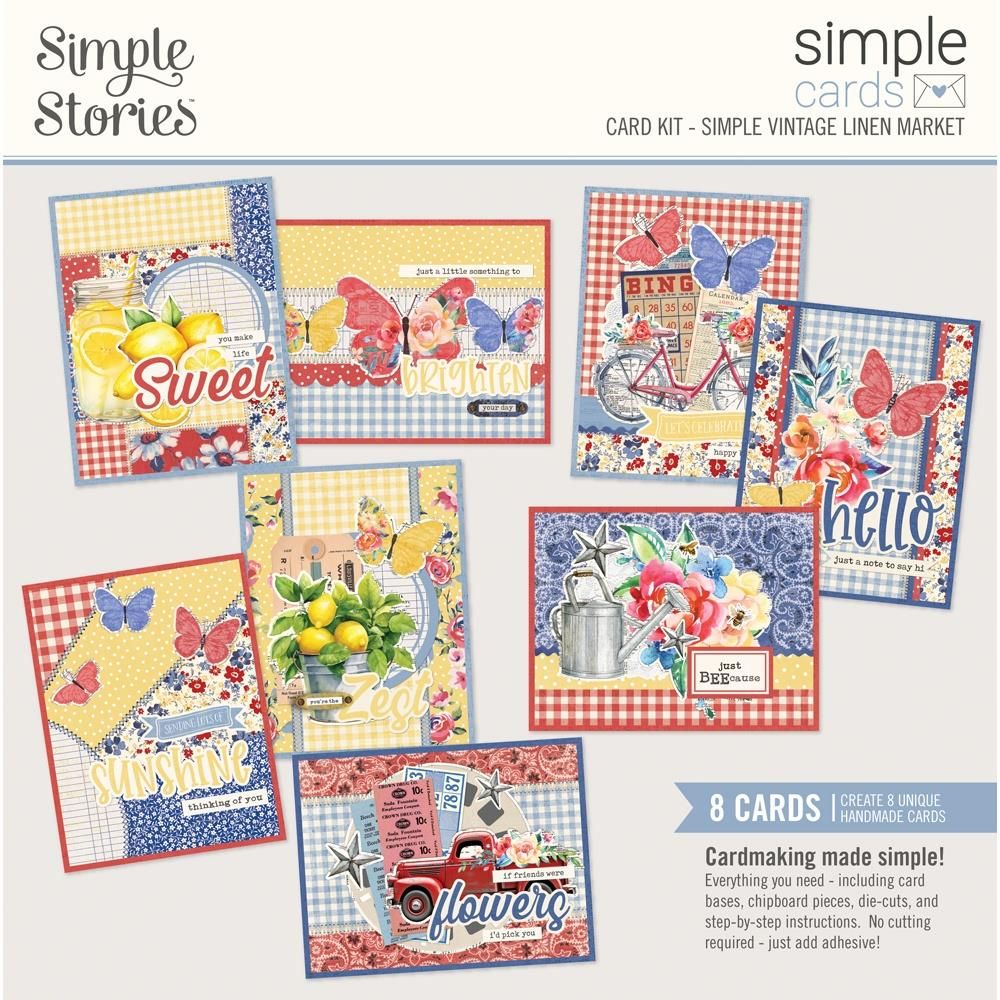 Simple Stories - Simple Vintage Linen Market Collection - Card Kit - SVLM22736 8 Cards