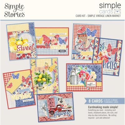 Simple Stories - Simple Vintage Linen Market Collection - Card Kit - SVLM22736 8 Cards