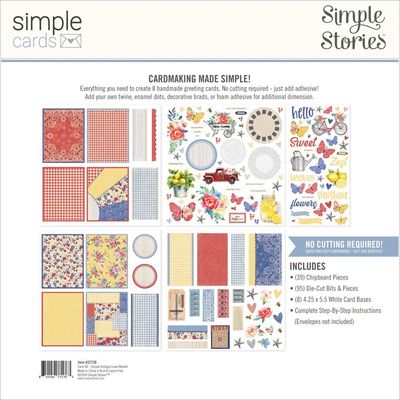Simple Stories - Simple Vintage Linen Market Collection - Card Kit - SVLM22736 8 Cards