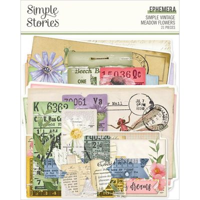 Simple Stories - Simple Vintage Meadow Flowers Collection - Ephemera - SVMF22625 - 21 pcs