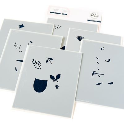 PinkFresh Studio - Happiness Collection - Cheers - Layered Stencil - 149322 - 6 pcs