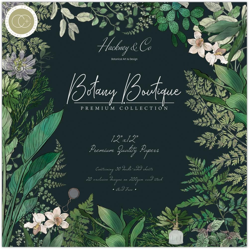 Craft Consortium - Designer Series - Botany Boutique Collection - 12 x 12 Paper Pad - CCPPAD045 - 30sheets