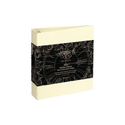 Graphic 45 - Staples Binder Album - Inc Interactive Pages - Ivory - 8.25&quot; x 8.75&quot; x 2&quot; - G4502922 