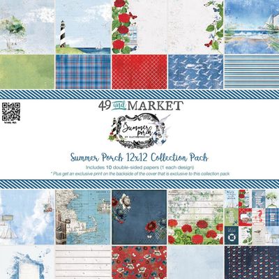 49 &amp; Market - Summer Porch Collection - 12 x 12 Paper Pack - SP27549 - 10 sheets