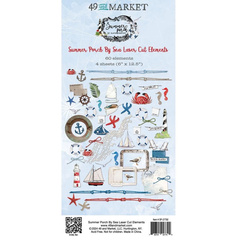 49 &amp; Market - Summer Porch Collection - Laser Cut Outs - By Sea - SP27792