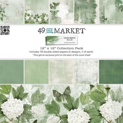 49 &amp; Market - Color Swatch - Willow Collection - 12 x 12 Paper Pad - WCS27891 - 10 Sheets