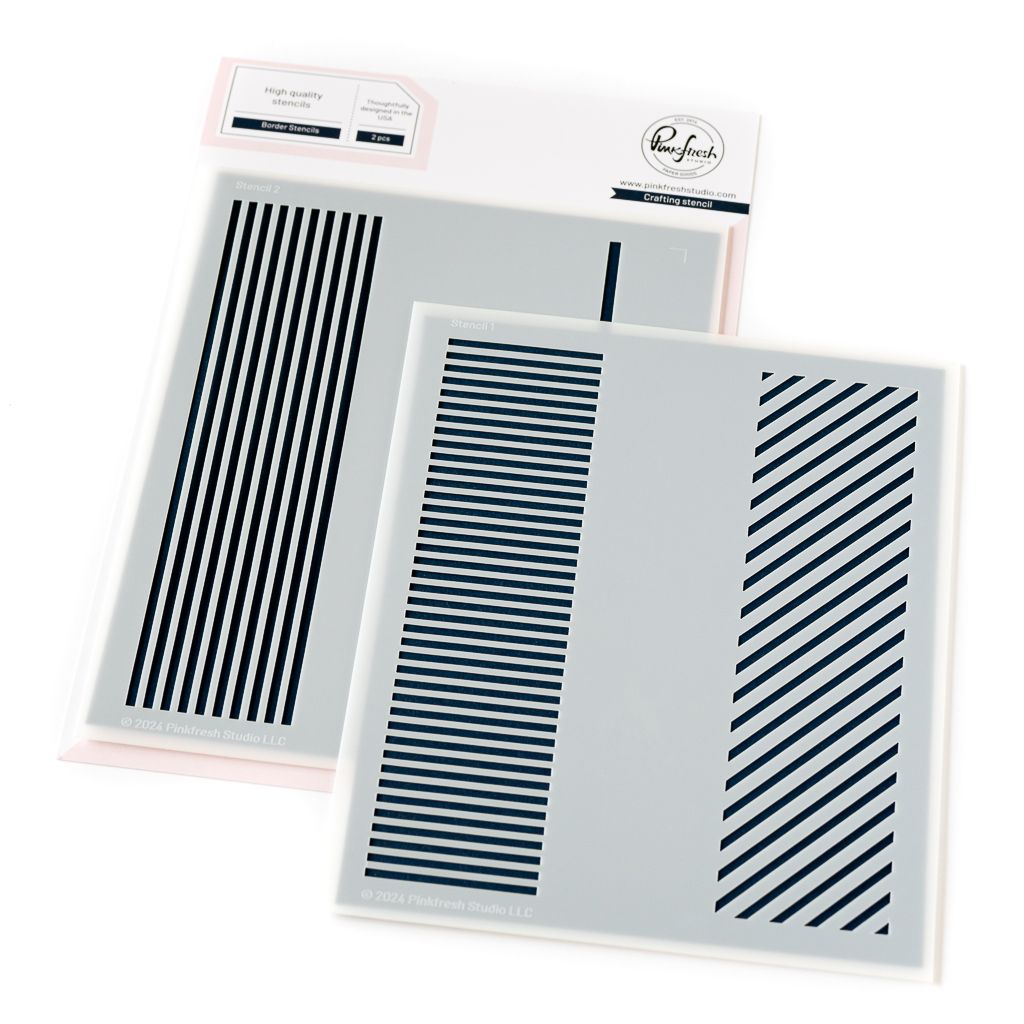 PinkFresh Studio - Happiness Collection - Layered Stencil - Border - 248424 - 2 pcs
