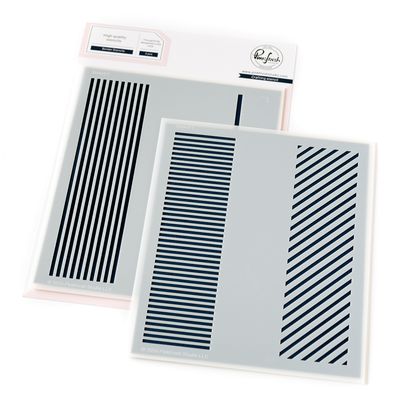 PinkFresh Studio - Happiness Collection - Layered Stencil - Border - 248424 - 2 pcs