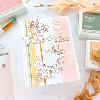 PinkFresh Studio - Happiness Collection - Layered Stencil - Border - 248424 - 2 pcs