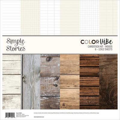 Simple Stories - Color Vibe - Woods - 12 x 12 Paper Pack - 6 sheets - SCV15822