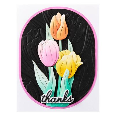 Spellbinders Paper Arts - Tulip Garden Collection - Trio Tulips - by Simon Hurley - Die Set - S6-234 - 8 pcs