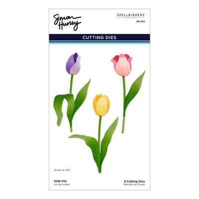 Spellbinders Paper Arts - Tulip Garden Collection - Trio Tulips - by Simon Hurley - Die Set - S6-234 - 8 pcs