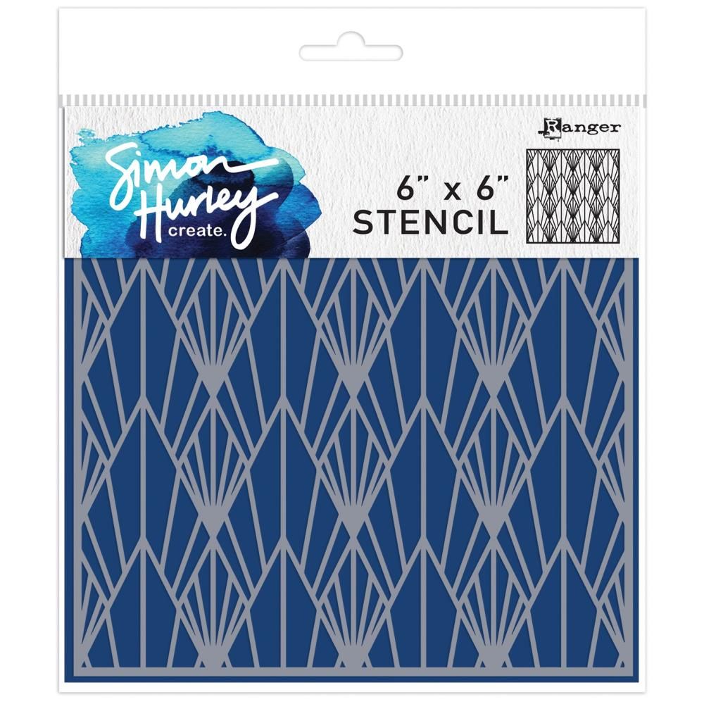 Simon Hurley Creates - Stencil - Diamonds - 6&quot; x 6&quot; - HUS83375