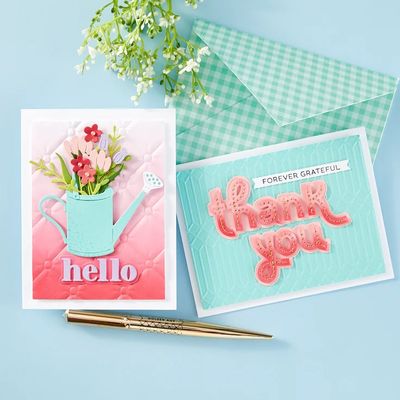 Spellbinders Paper Arts - Out &amp; About Collection - Hello Smile - Die Set - S1-154
