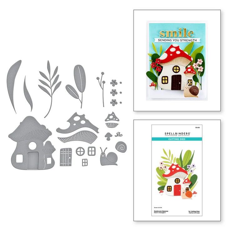 Spellbinders Paper Arts - Out &amp; About Collection - Mushroom Mansion - S5-639 - on order