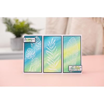 Craters Companion - Flamazing Flamingo Collection - 2D Embossing Folder - Foliage Trio - FLFL-EF-FTRI - 3 pcs