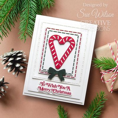 Creative Expressions &amp; Sue Wilson - Shadowed Sentiment Die - Mini Expression - To Wish You A Merry Christmas - CEDSS053 - 2 pcs