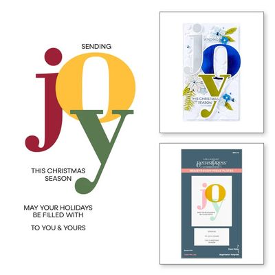 Spellbinders Paper Arts - Betterpress - Press Plate - Home For The Holidays Collection  - Joy - BPR-014