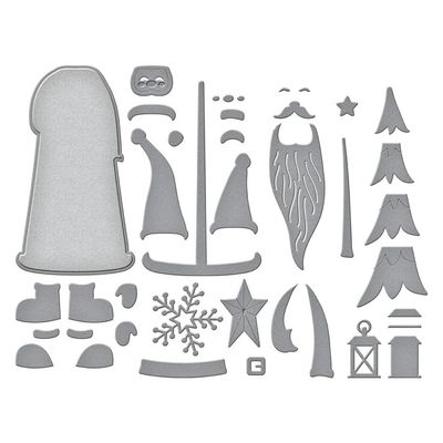 Spellbinders Paper Arts - Home for the Holidays Collection - St Nick - Etched Die Set - S5-642 - 15 pcs