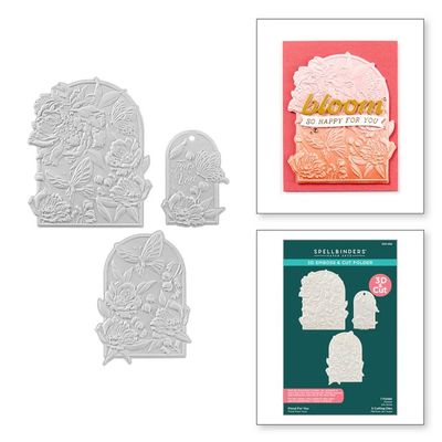 Spellbinders Paper Arts - 3D Embossing &amp; Die Set - Floral For You - E3D-082 - 5.5" x 8.5"