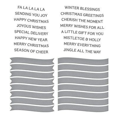 Spellbinders Paper Arts - Betterpress - Press Plate - Home For The Holidays Collection - Mistletoe - BP-199 - 18 pcs