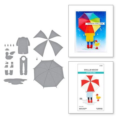 Spellbinders Paper Arts - Out &amp; About Collection - Dancin in the Rain-  Die Set - S4-1350 - 10pcs