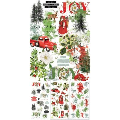 49 &amp; Market - Evergreen Season Collection - Rub Ons - Essentials - 6" x 12" - ES28485