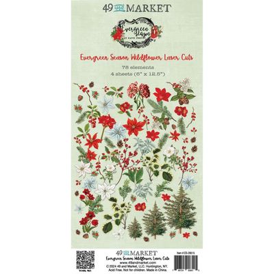 49 &amp; Market - Evergreen Season Collection - Laser Cut Outs - Wildflowers - ES28515