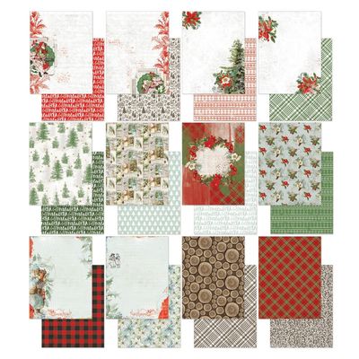49 &amp; Market - Evergreen Season Collection - 6" x 8" Paper Pack - ES28270 - 24 sheets