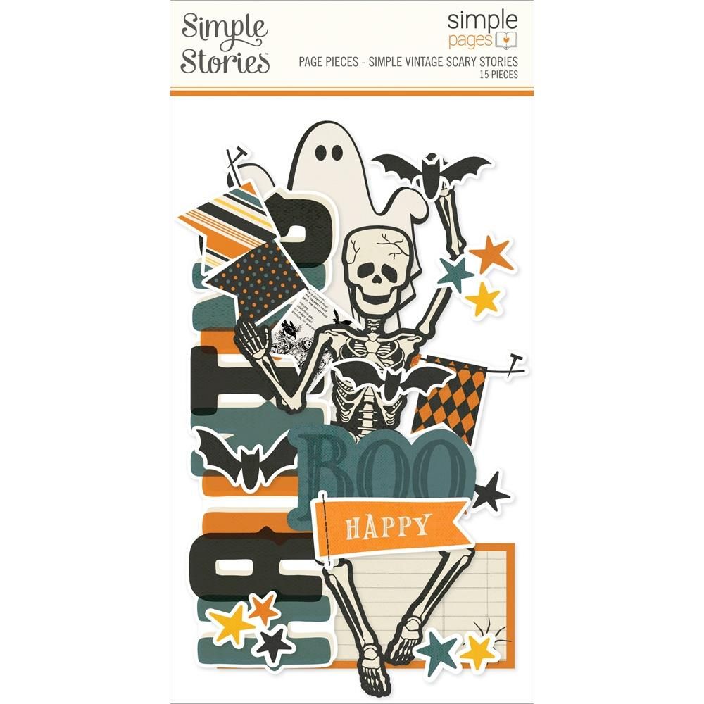 Simple Stories - Scary Stories - Page Pieces - Halloween - SV22825 - 15 pcs