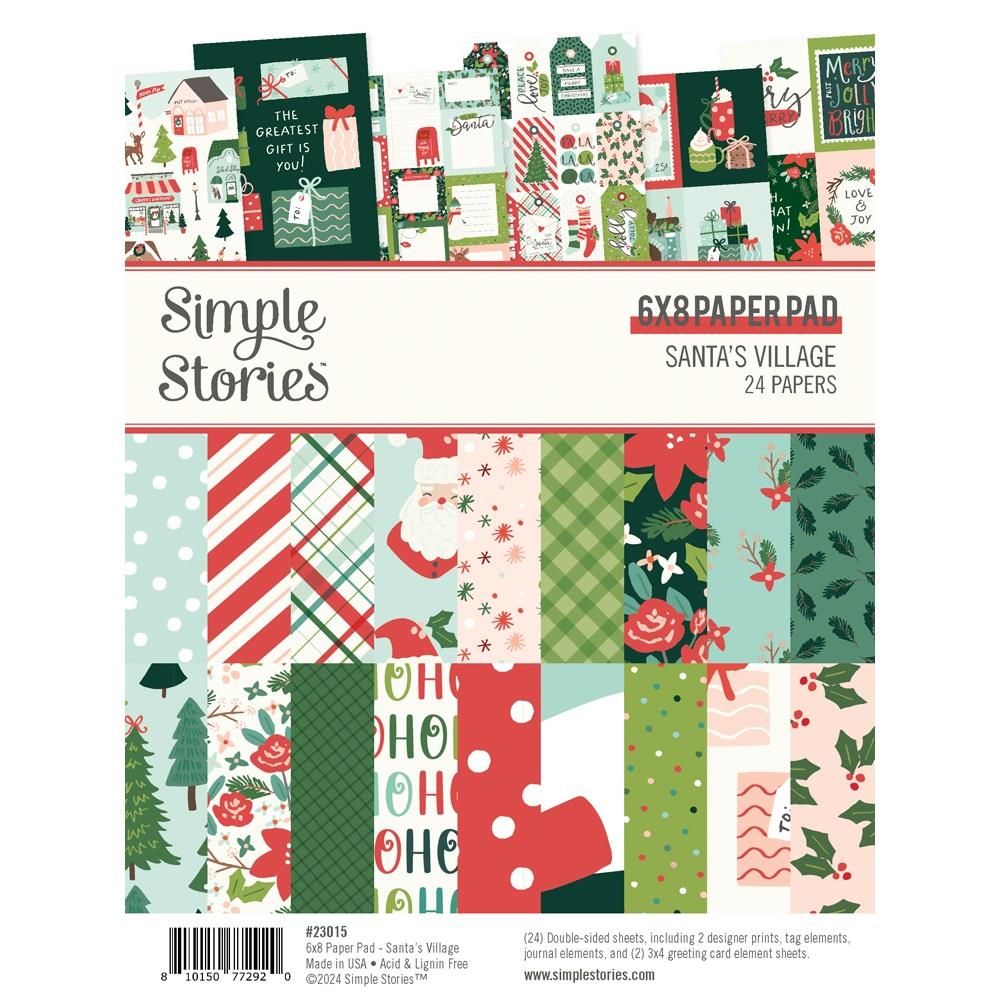 Simple Stories - Santa&#39;s Village Collection - 6&quot; x 8&quot; Paper Pad - SV23015