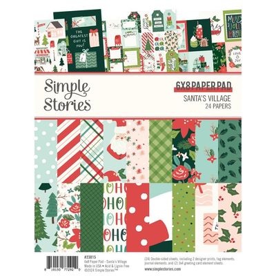 Simple Stories - Santa&#39;s Village Collection - 6&quot; x 8&quot; Paper Pad - SV23015