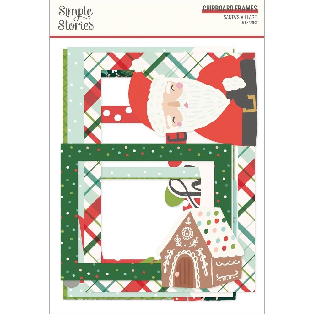 Simple Stories - Santa&#39;s Village Collection - Chipboard Frames - SV23023 - 6 pcs