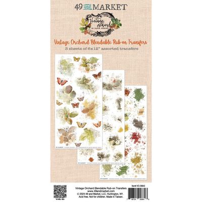 49 &amp; Market - Vintage Orchard Collection - Rub On Transfer Set - Blendable - VO28843 - 6&quot; x 12&quot; - 3 sheets