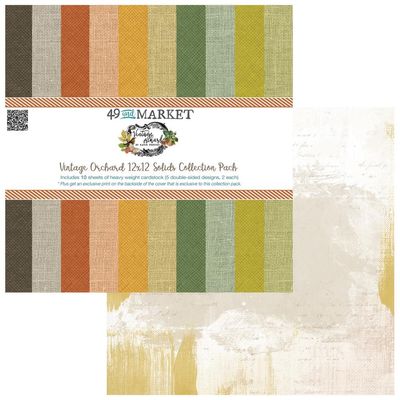 49 &amp; Market - Vintage Orchard Collection - 12 x 12 Paper Pack -  Solids - VO28638 - 10 Sheets